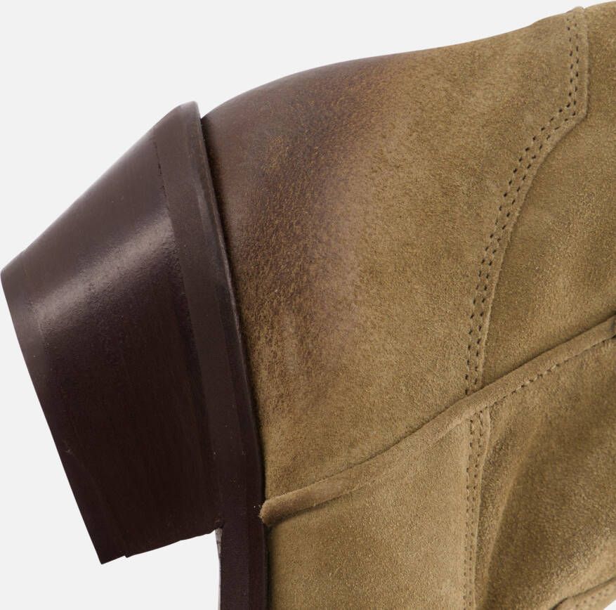 Lazamani Gigi Suede Dames Enkellaarsjes Sand