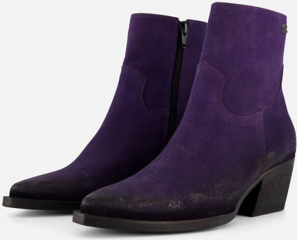 Lazamani Shadow Cowboylaarzen paars Leer Dames