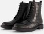 Linea zeta Croco Veterboots zwart Leer - Thumbnail 7