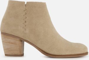 Linea Zeta Enkellaarsjes beige Suede
