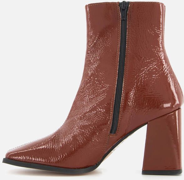 Linea Zeta Enkellaarsjes cognac Lak