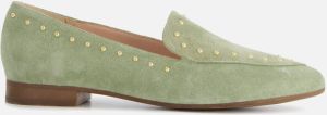Linea Zeta Instappers groen Suede
