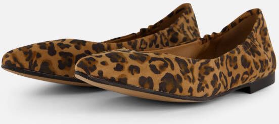 Linea Zeta Leopard Ballerina's bruin Leer