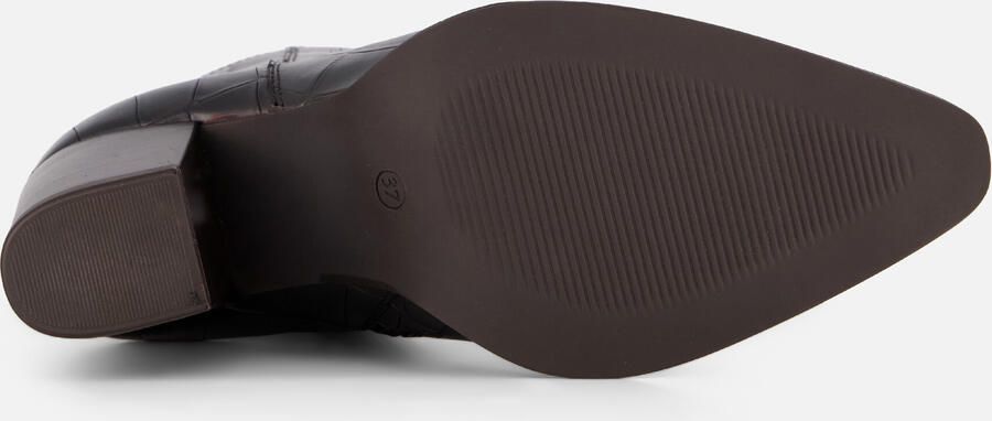 Linea zeta Enkellaarzen Croco Met Hak bruin Leer - Foto 5