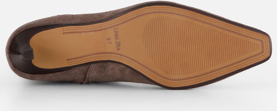 Linea Zeta enkellaarzen met hak taupe - Foto 5