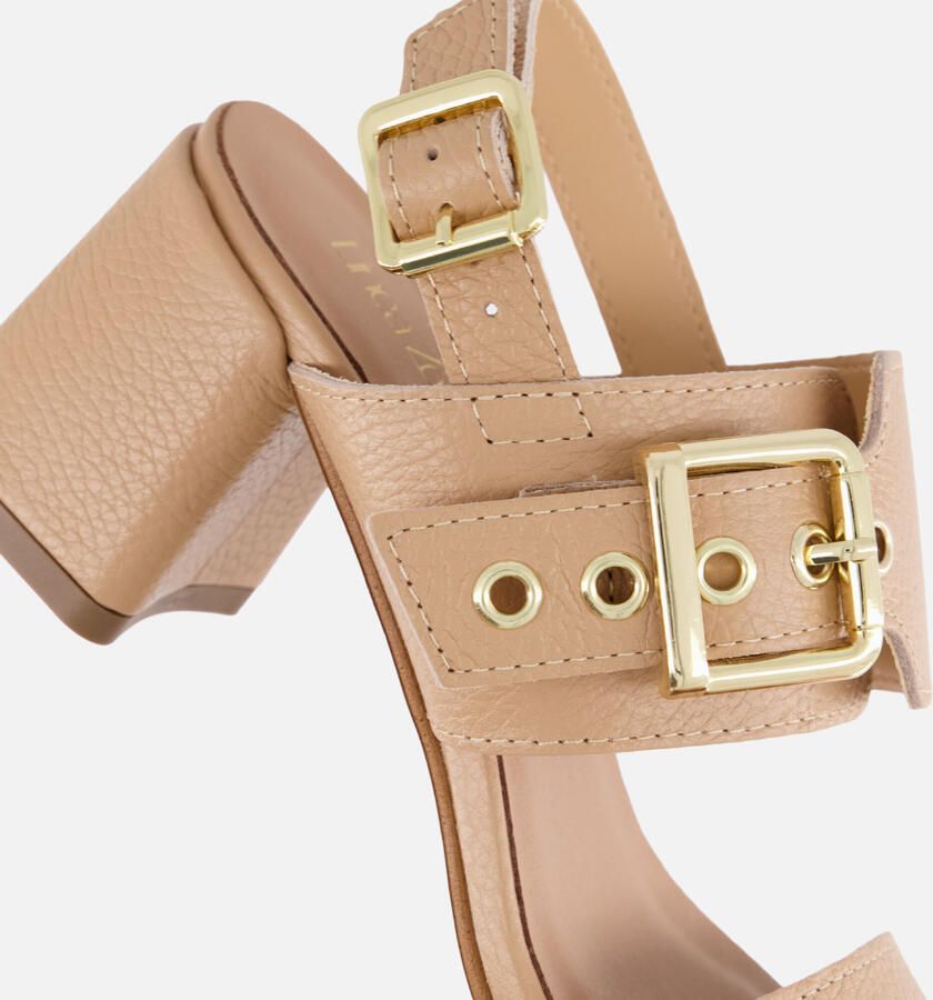 Linea zeta Haksandalen cognac Leer - Foto 3