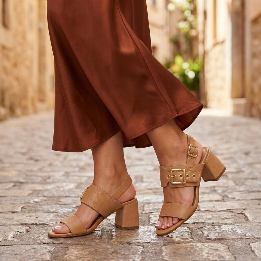 Linea Zeta Haksandalen cognac Leer - Foto 2