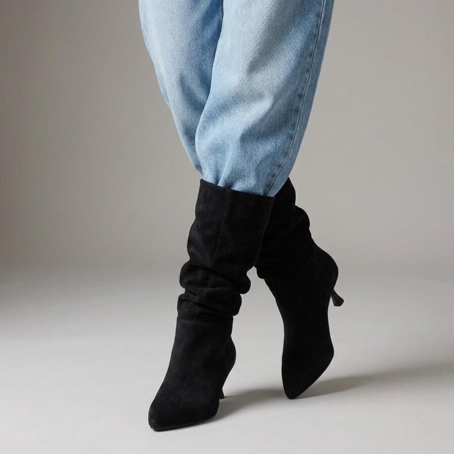 Linea Zeta Hoge laarzen zwart Suede