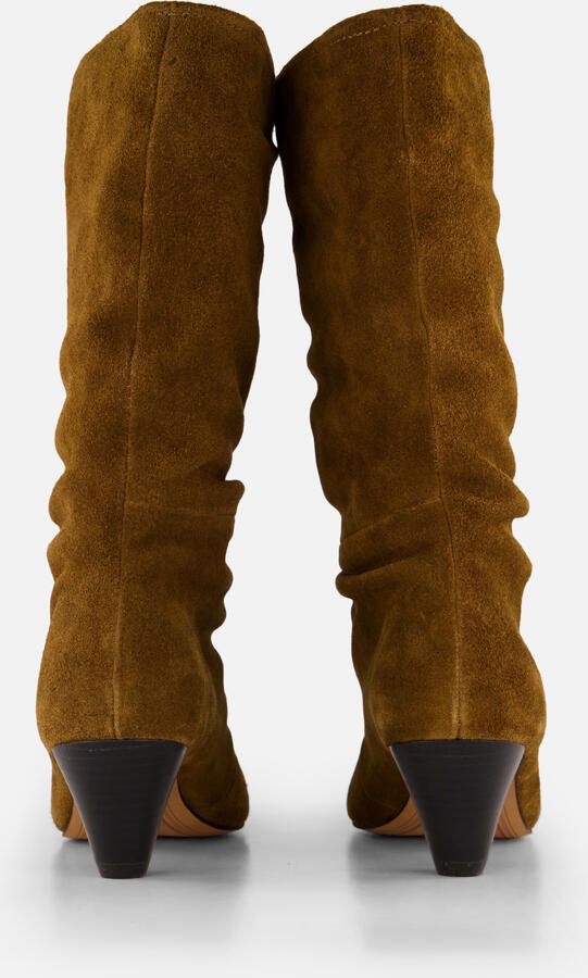 Linea zeta enkellaarzen met hak bruin