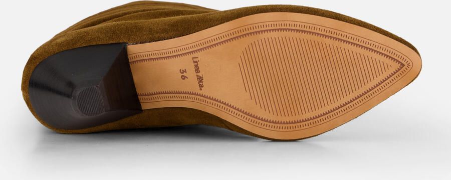 Linea zeta enkellaarzen met hak bruin