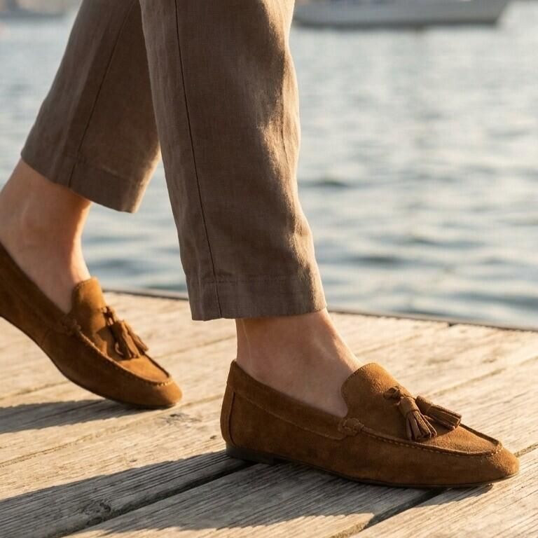 Linea Zeta Loafer Cognac Suède - Foto 4