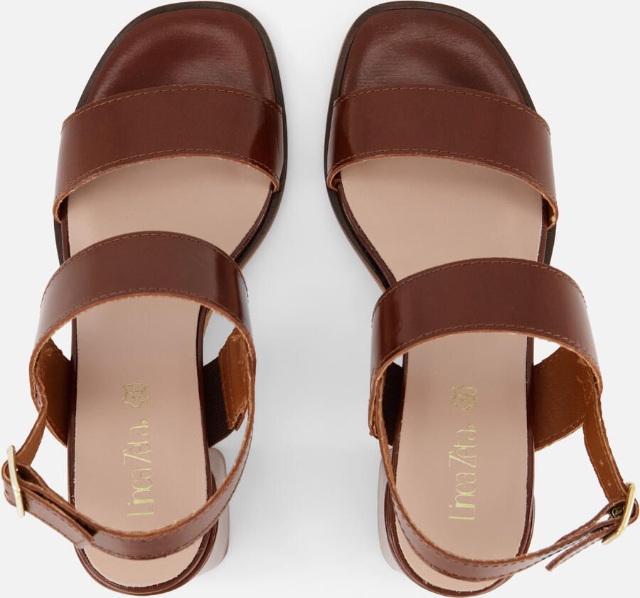 Linea zeta Sandalen Met Kak bruin Lak - Foto 3