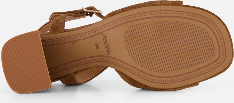 Linea Zeta sandalen met hak cognac Suède - Foto 5
