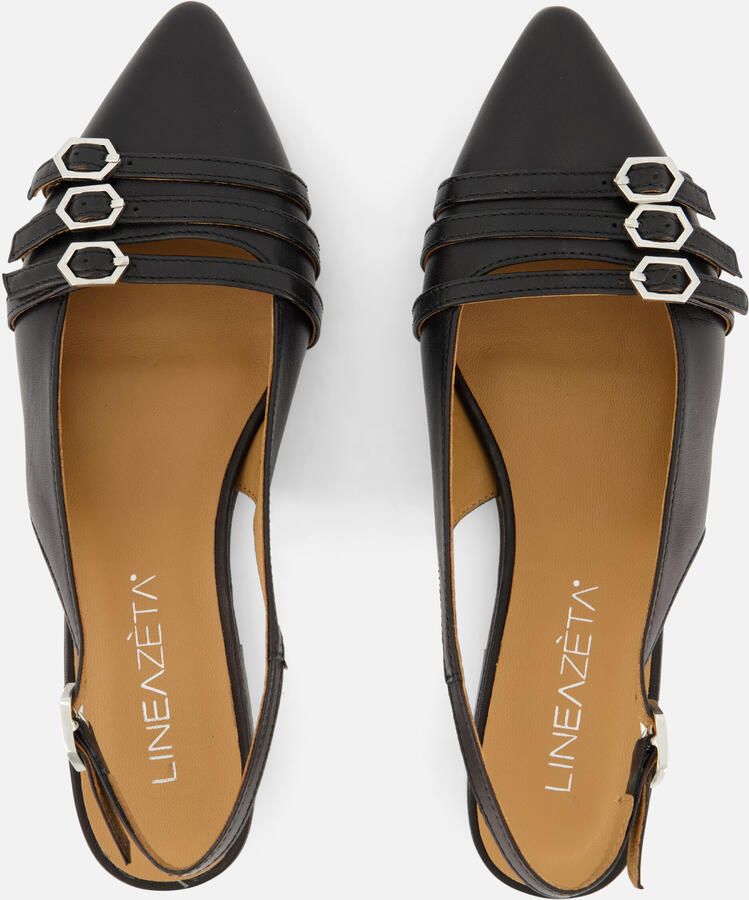 Linea Zeta Slingback Instappers zwart Leer - Foto 3