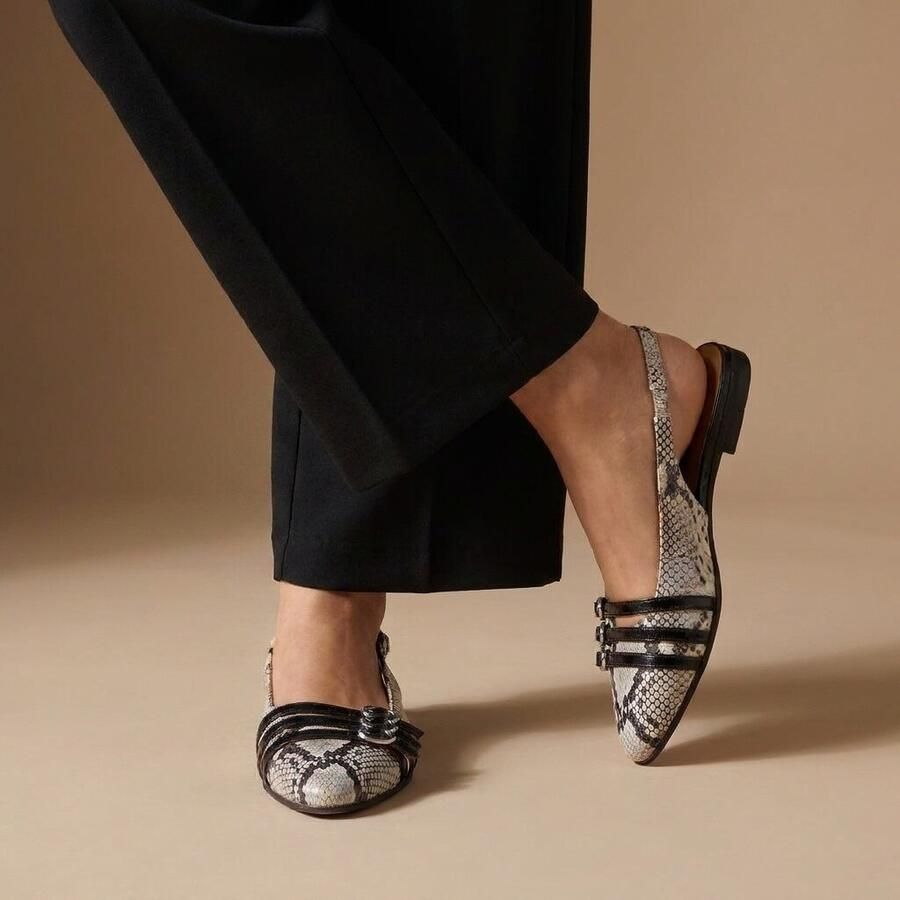 Linea Zeta Slingbacks bruin Leer
