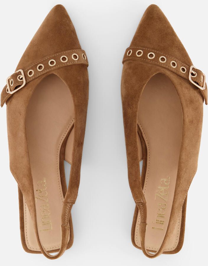 Linea Zeta Slingbacks bruin Suede - Foto 3