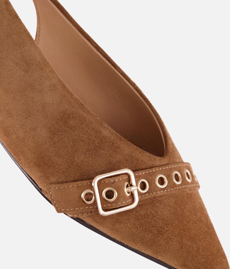 Linea Zeta Slingbacks bruin Suede - Foto 2