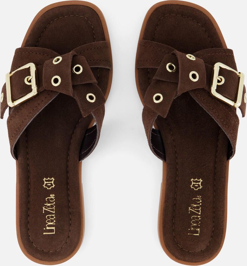 Linea zeta Slippers bruin Suède - Foto 2