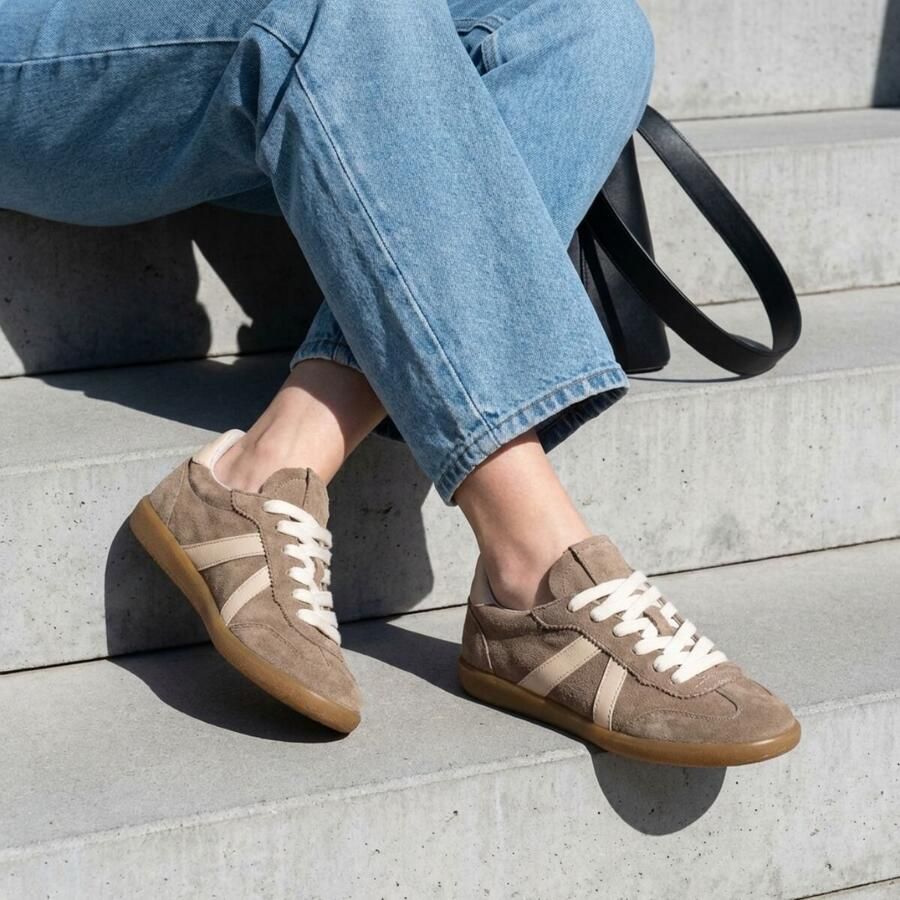 Linea Zeta Sneakers camel Suede - Foto 2