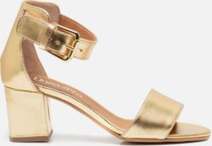 Linea zeta Sandalen met hak goud Leer Dames