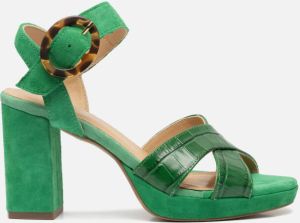 Linea Zeta Sandalen met hak groen Suede