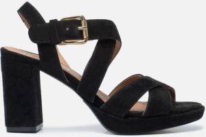 Linea Zeta Sandalen met hak zwart Suede