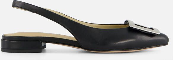 Linea Zeta Slingback Ballerina's zwart Leer