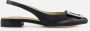 Linea zeta Slingback Ballerina's zwart Leer - Thumbnail 2