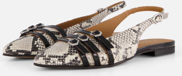 Linea Zeta Slingbacks bruin Leer