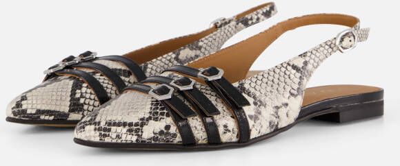 Linea Zeta Slingbacks bruin Leer