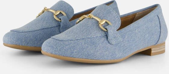 marco tozzi Denim Instappers blauw Textel