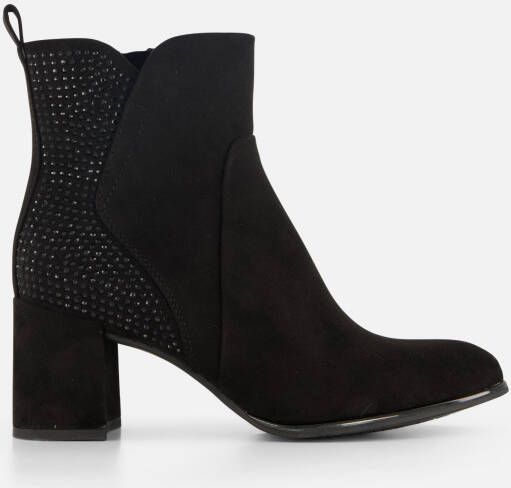 Marco Tozzi Enkellaarsjes zwart Textiel Dames