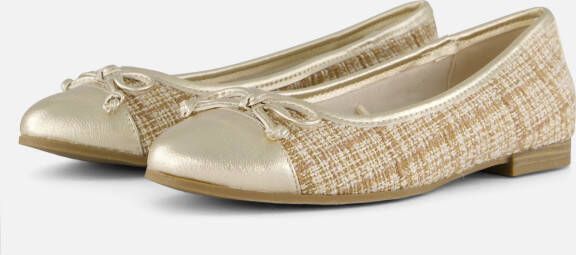 Marco Tozzi MT Vegan Soft Lining + Feel Me insole Dames Ballerina's CREAM MULTI