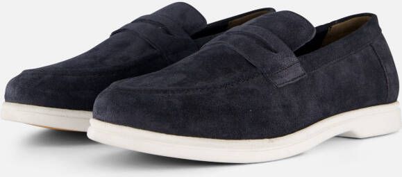 Marco tozzi Instappers blauw Suede