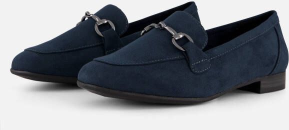 marco tozzi Instappers blauw Textiel