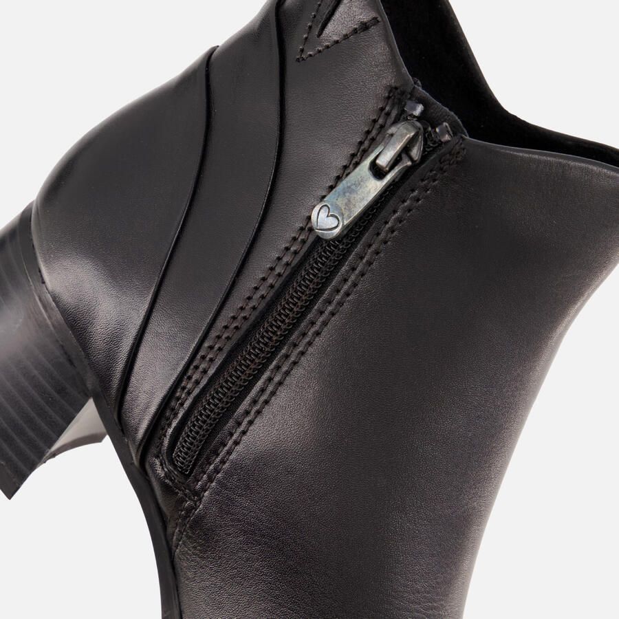 Marco Tozzi Laarsjes blokhak business-enkellaars ankleboots met aantrekloop