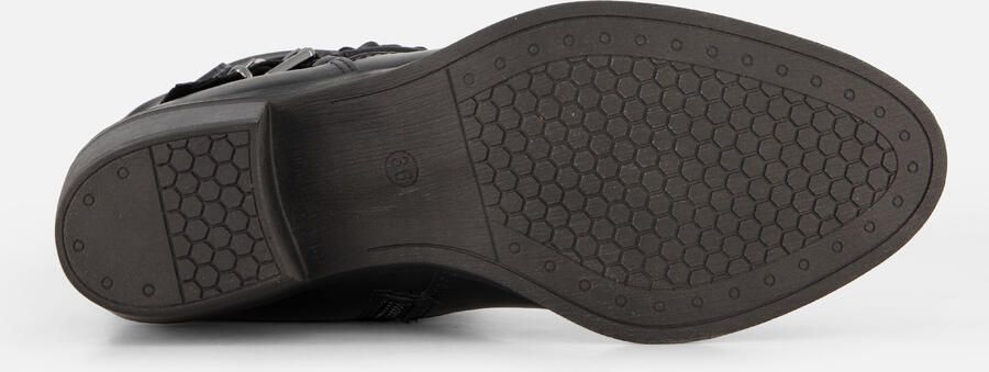 Marco Tozzi Cowboy laars blokhak korte laarzen westernlaarsjes met gevlochten decoratieve bandjes - Foto 5