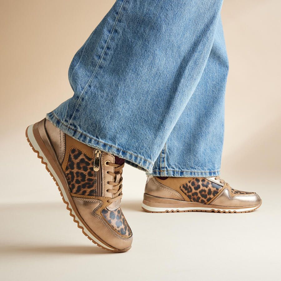 Marco Tozzi Leopard Sneakers beige Textiel Dames