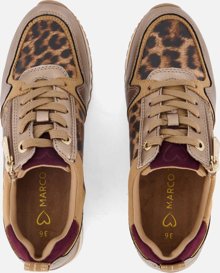 Marco Tozzi Leopard Sneakers beige Textiel Dames - Foto 4