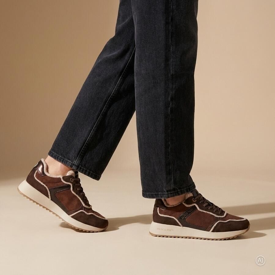 Marco Tozzi Sneakers bruin Dames
