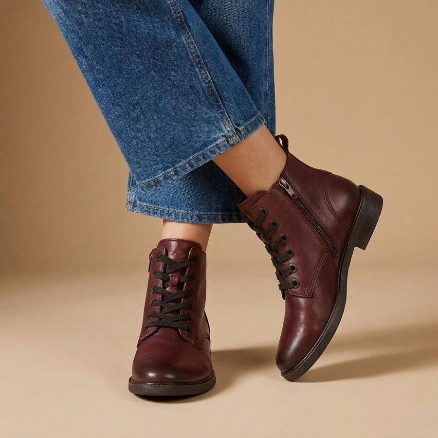 Marco tozzi Veterboots bordeaux Synthetisch