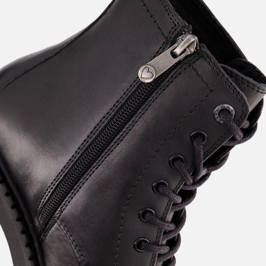 Marco Tozzi art 2-25238-45 001 zwart -dames-veter rits