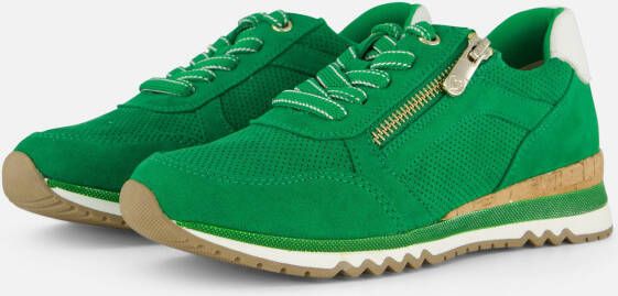 Marco Tozzi Sneakers met sleehak vrijetijdsschoen lage schoen veterschoen in vegan uitvoering