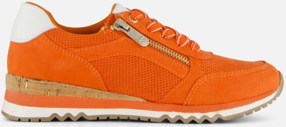 marco tozzi Perfo Sneakers oranje Textiel