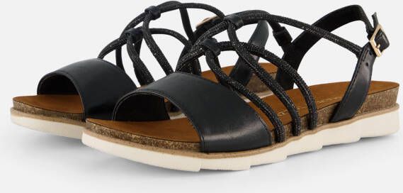 Marco Tozzi MT Soft Lining Dames Slippers en Sandalen BLACK COMB