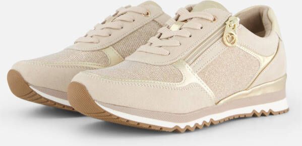 Marco Tozzi MT Vegan Soft Lining + Feel Me removable insole Dames Sneaker DUNE COMB