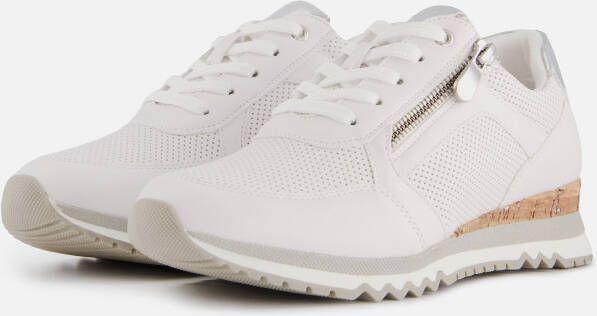 Marco Tozzi MT Vegan Soft Lining + Feel Me removable insole Dames Sneaker WHITE COMB