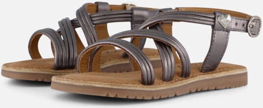 Mexx Kids XX825450-991 Meisjes Platte Sandalen Zilver Leer Klittenband