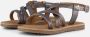 Mexx Kids XX825450-991 Meisjes Platte Sandalen Zilver Leer Klittenband - Thumbnail 2
