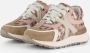 Mexx Kids XX825250-506 Meisjes Lage Sneakers Beige Print Roze Leer Veters - Thumbnail 3